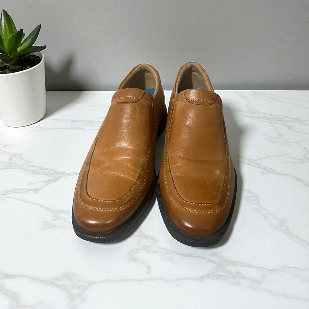 Nunn Bush Mens Leather Slip On Loafers Comfort Gel‎ Dress Shoes Size 9M